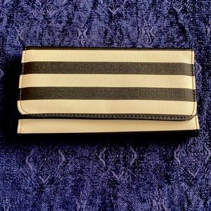 Black and white striped wallet